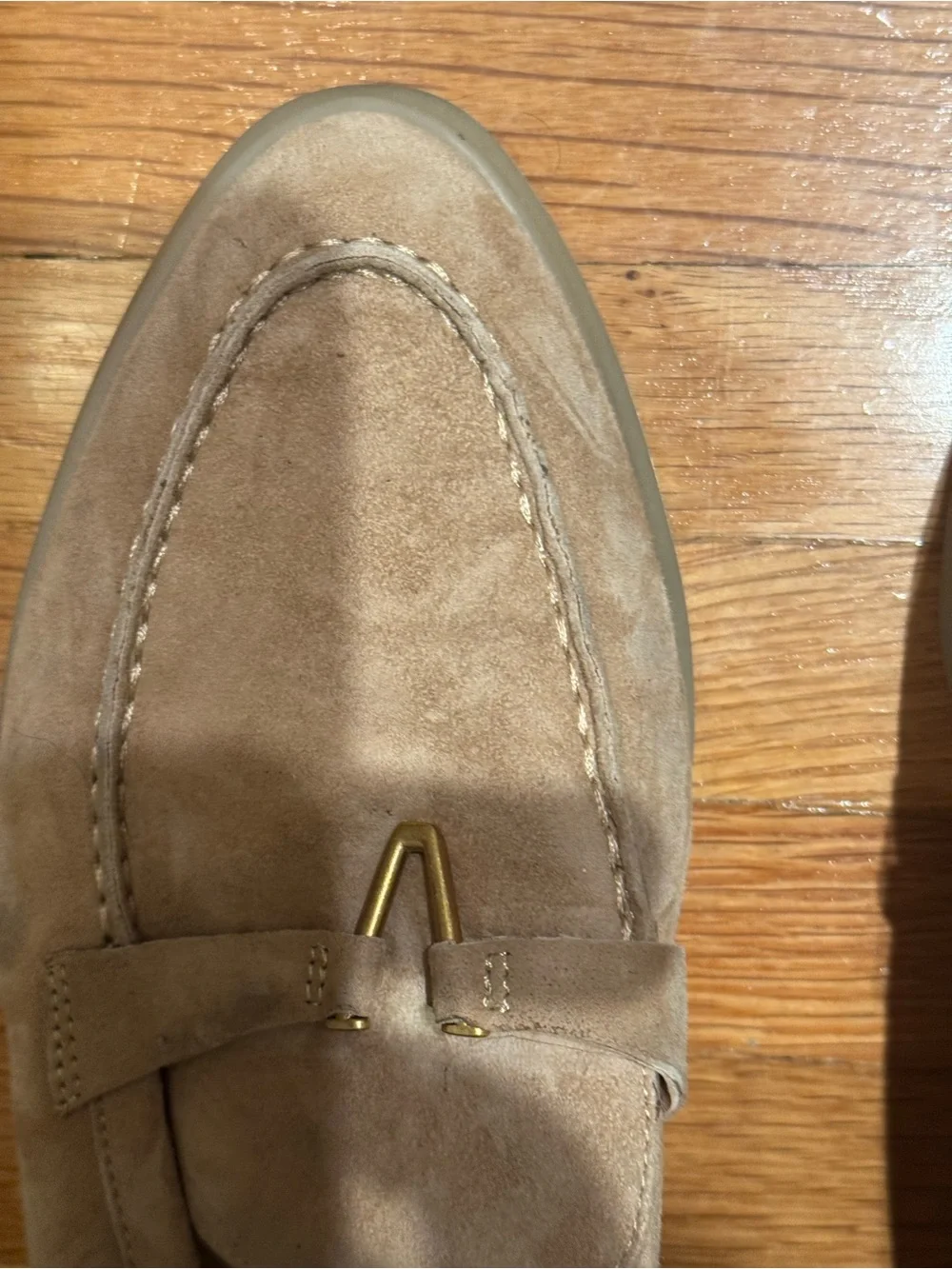 Veronica Beard Men's Suede Tassel Loafers in Beige - Picture 5 of 5
